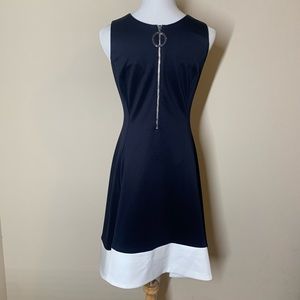 NWT DKNY Front Zip Midi Dress
